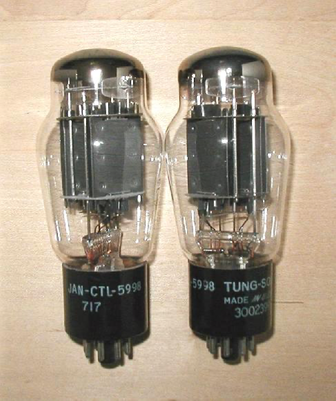5998 — Tung-Sol — triode vacuum tube — (1953)