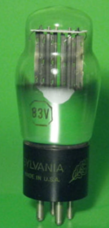 83V — Sylvania·RCA — rectifier vacuum tube — (1938)