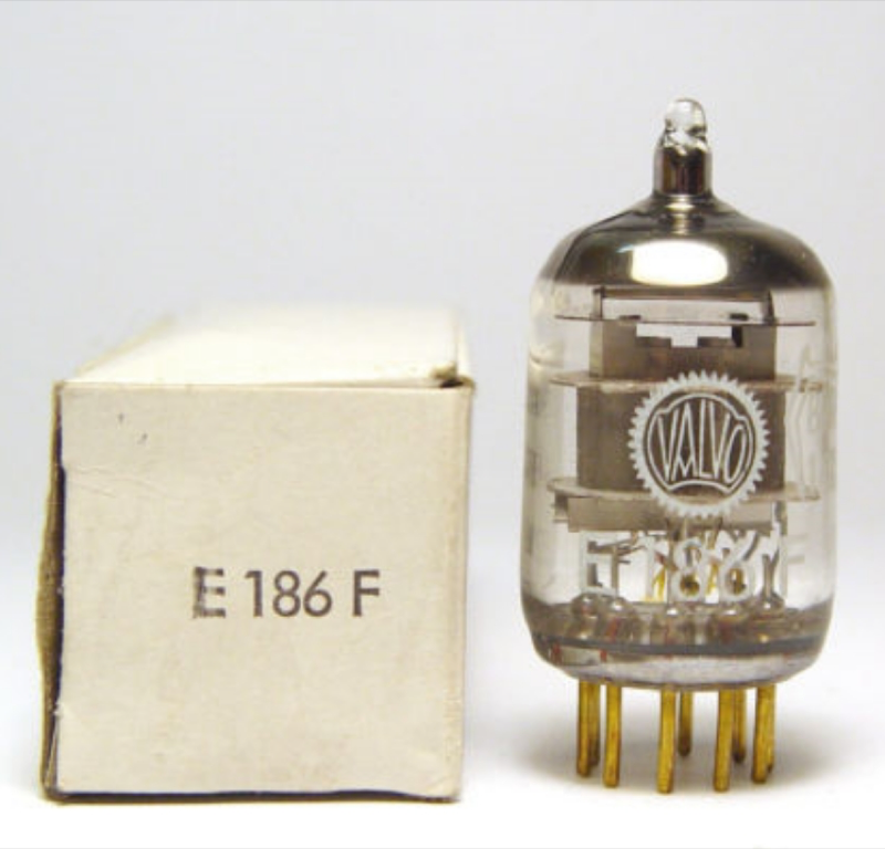 E186F — Philips — pentode vacuum tube — (1962)