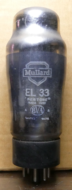 EL33 / 6M6G — Mullard·Philips — pentode vacuum tube — (1938)